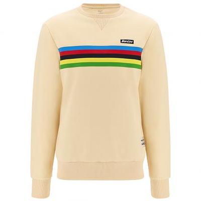 Santini UCI World Champion Unisex Full Sleeve Sweatshirt (Cappuccino)