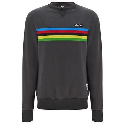 Santini UCI World Champion Unisex Full Sleeve Sweatshirt (Grey)