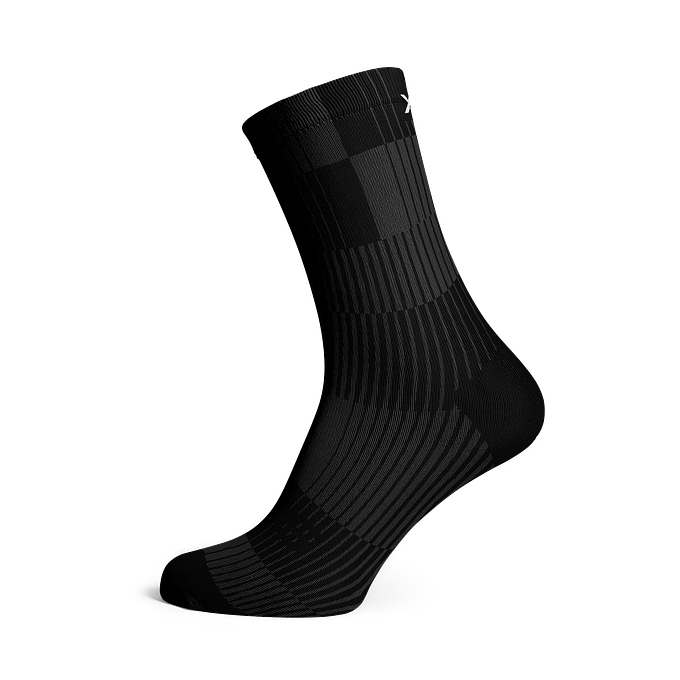 Sox Footwear Slight Charcoal Minimalist Crew Unisex Multi Sport Socks (Print)