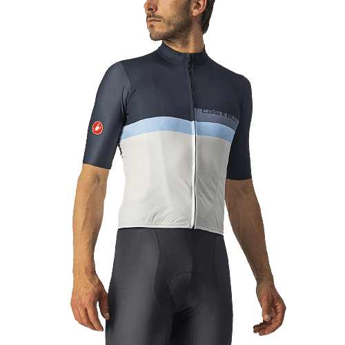 Castelli A Blocco Mens Cycling Jersey (Savile Blue/China Blue/Azzurro)