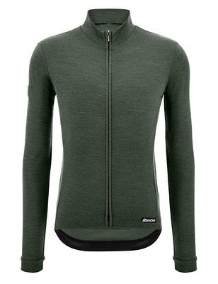 Santini Impetus Long Sleeve Men's Cycling Jersey (Military Green)