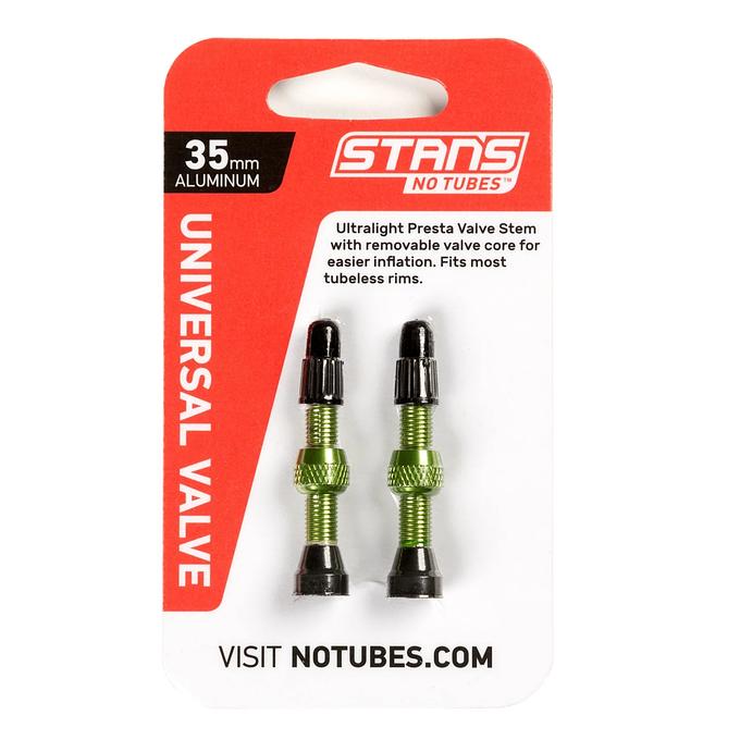 Stans NoTubes Universal Presta Valve Stem Pair (Green)