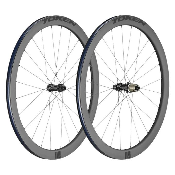 Token Resolute C45D Carbon Tubeless Ready Disc Brake Wheel - SRAM/Shimano (Black)