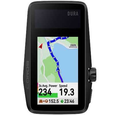Coros Dura Solar GPS Bike Cyclocomputer (Black)