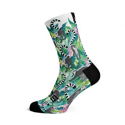 Sox Footwear Lemur Casual Crew Unisex Multi Sport Socks (Print)