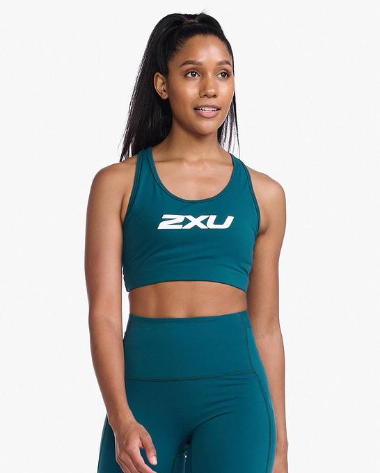 2XU WR6459A Motion Racerback Crop Women's Triathlon Suit (Jade/White)