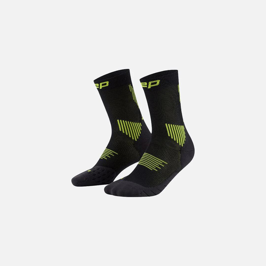 CEP Compression Core Run Mid Cut 5.0 Men's Compression Socks (Black/Lime)