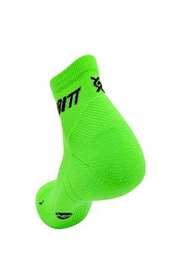 Gambitt Distance Low Cut Unisex Compression Socks (Lime Green)