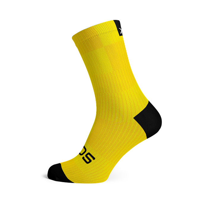 Sox Footwear Slight Yellow Minimalist Crew Unisex Multi Sport Socks (Print)