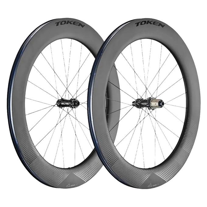 Token Konax Tri Disc Carbon Tubeless Ready Disc Brake Wheel - Shimano/SRAM (Grey)
