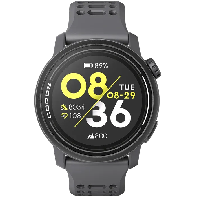 Coros Pace 3 Silicone Smart Watch (Black)