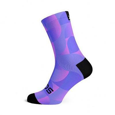 Sox Footwear Solid Purple Casual Crew Unisex Multi Sport Socks (Print)