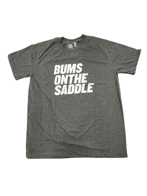 BUMSONTHESADDLE T-shirt (Grey/White)