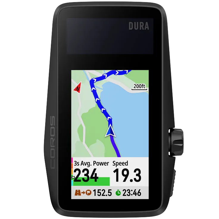 Coros Dura Solar GPS Bike Cyclocomputer (Black)