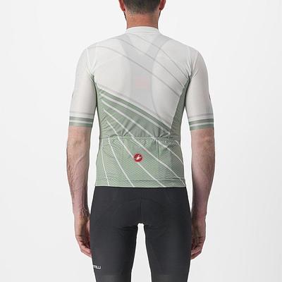 Castelli Speed Strada Men's Cycling Jersey (Ivory/Defender Green)