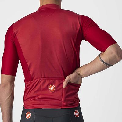Castelli Bagarre Mens Cycling Jersey (Pro Red/Bordeaux)