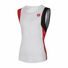 Castelli T.O. ALII Run Men's Triathlon Top (White/Red)