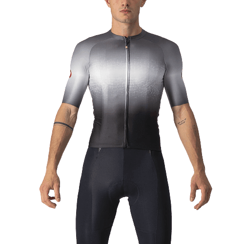 Castelli Aero Race 6.0 Mens Cycling Jersey (Light Black/Dark Gray)