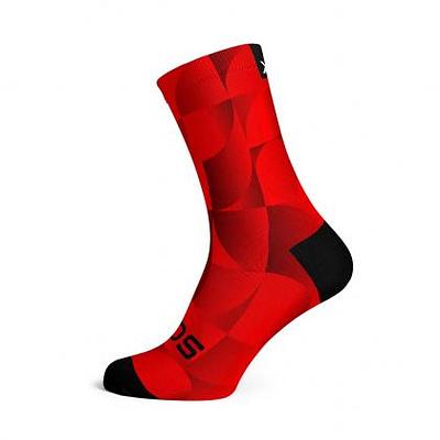 Sox Footwear Solid Red Casual Crew Unisex Multi Sport Socks (Print)