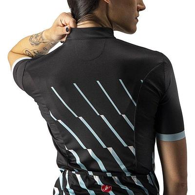 Castelli Pendio Women's Cycling Jersey (Light Black/Sky Light White)