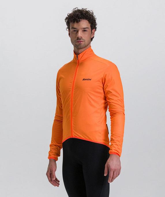 Santini Nebula Wind Jacket (Fluoroscent Orange)
