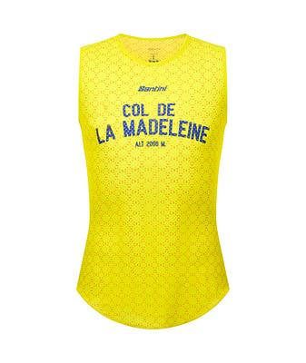 Santini MJ Col De La Madeleine Men's Cycling Baselayer (Yellow)