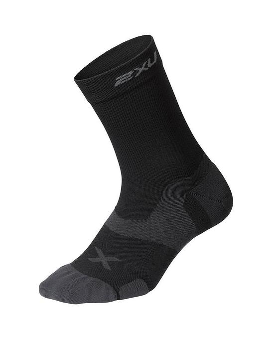 2XU UA5053E Vectr Cushion Crew Unisex Compression Socks (Black/Titanium)
