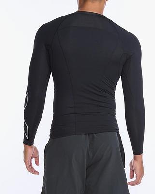 2XU MA6398A Core Long Sleeve Men's Compression Top (Black/Silver)