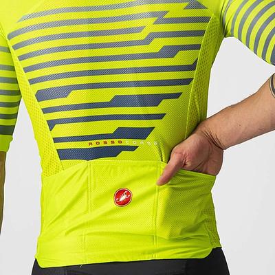 Castelli Climbers 3.0 Mens Cycling Jersey (Electric Lime/Blue)