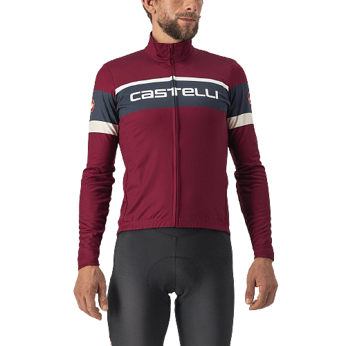 Castelli Passista Mens Cycling Jersey (Bordeaux/Savile Blue-Chalk)