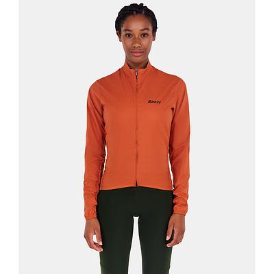 Santini Ready To Ride Unisex Wind Cycling Jacket (Rust)