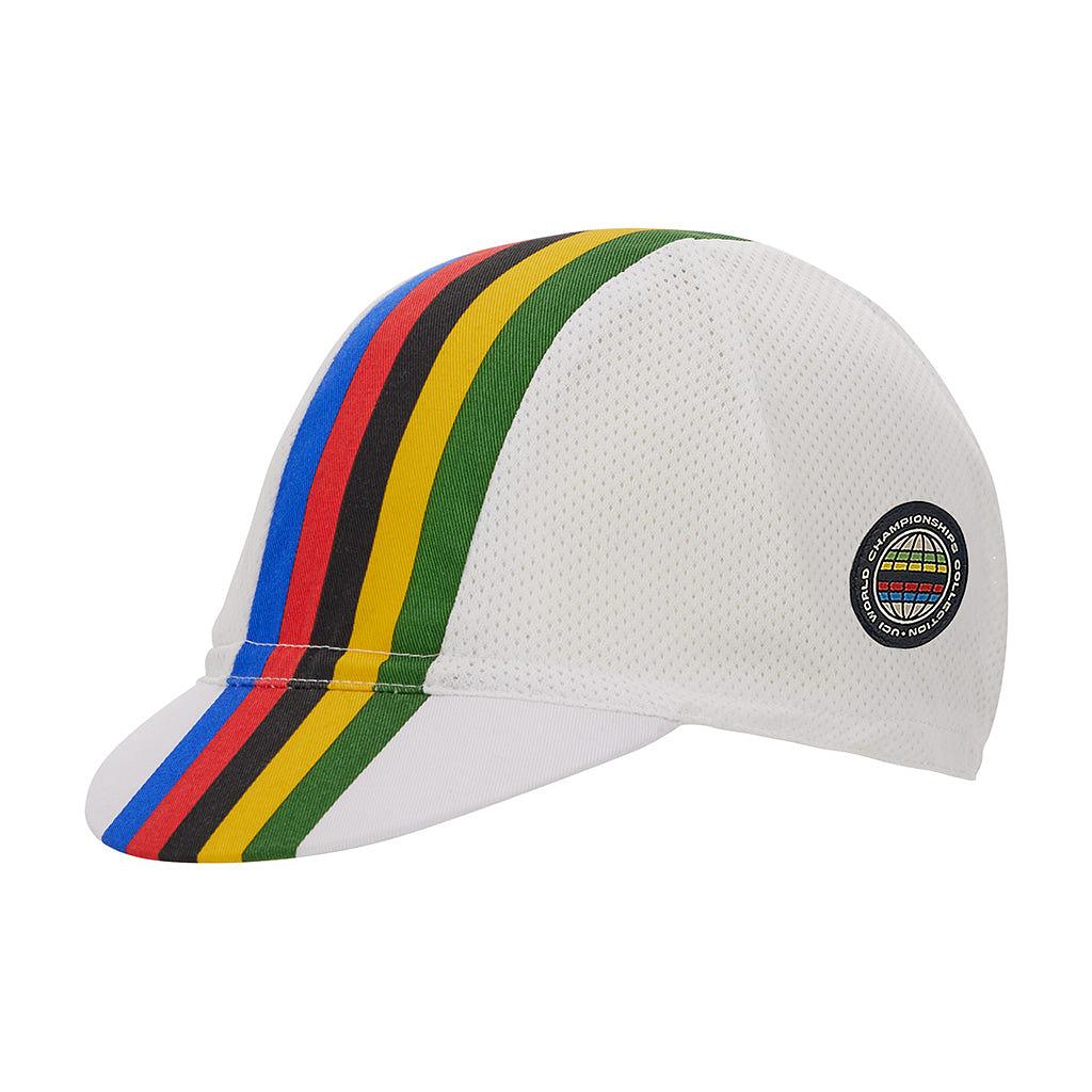 Santini UCI Official World Champion Unisex Cycling Cap (White)
