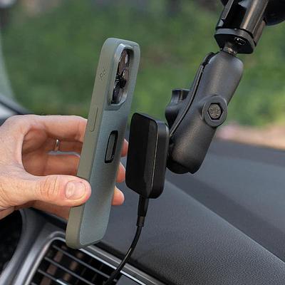 Peak Design Mobile Car Mount Ball Qi2 Charging Adapter (Black)