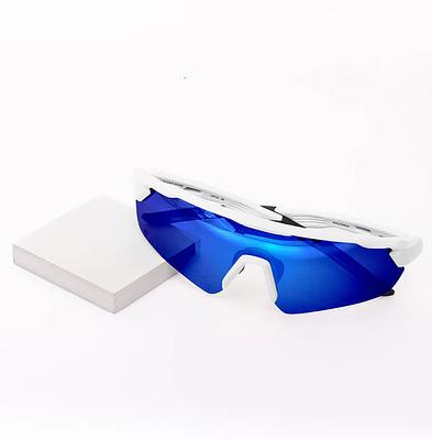 Craycol Call me Panda Sport Sunglasses (White/Black/Reflective Blue)
