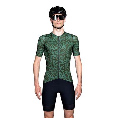 Bioracer Spitfire Noise Mens Cycling Jersey (Olive)