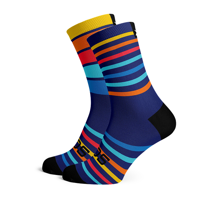 Sox Sunset Running Crew Unisex Multi Sport Socks (Print)