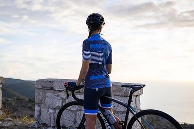 Santini Giada Optic Women's Cycling Jersey (Blue)