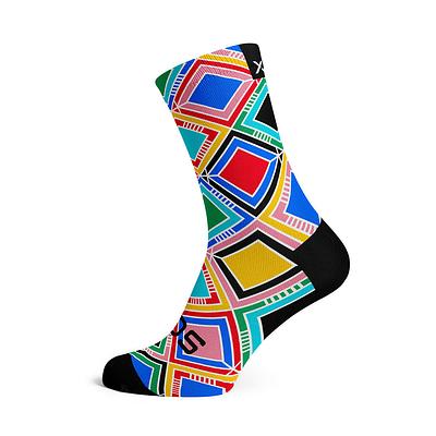 Sox Footwear Zulu Heritage Crew Unisex Multi Sport Socks (Print)
