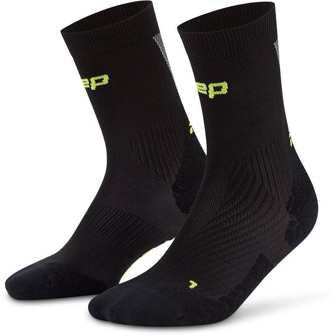 CEP Compression Core Run Ultralight Mid Cut 4.0 Men's Compression Socks (Black/Grey)