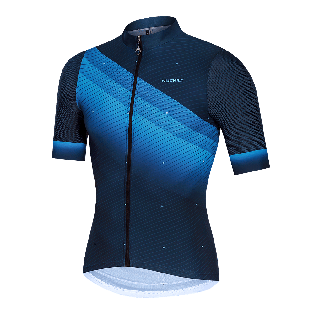 Nuckily MG045 SS Mens Cycling Jersey (Blue)