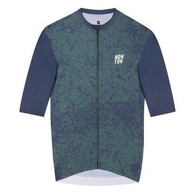 Monton Topography Men's Cycling Jersey (Forest Blue)