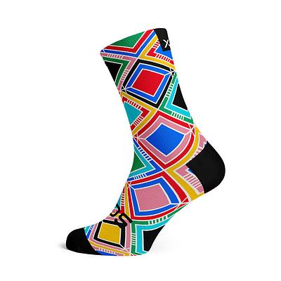Sox Footwear Zulu Heritage Crew Unisex Multi Sport Socks (Print)