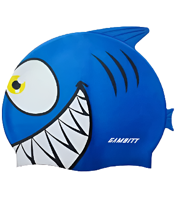Gambitt Tots Swimming Cap (Blue Shark)