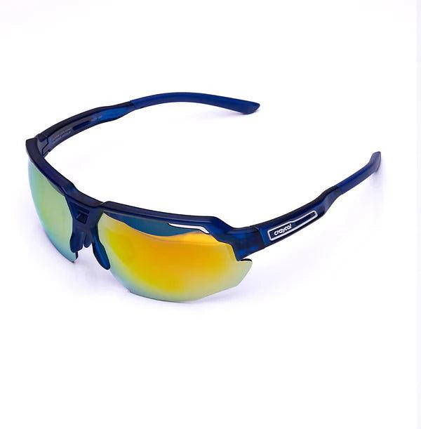 Craycol Jaadoo Wore These First Sport Sunglasses (Blue/Reflective Gold)