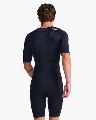 2XU MT7043D Core Sleeved Men's Triathlon Suit (Black/White)