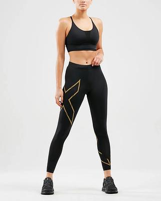2XU WA5332B MCS Run Women's Compression Tights (Black/Gold Reflective)