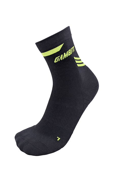 Gambitt Distance Short Unisex Compression Socks (Black/Green)
