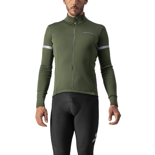 Castelli Fondo 2 Mens Cycling Jersey (Military Green/Silver Reflex)