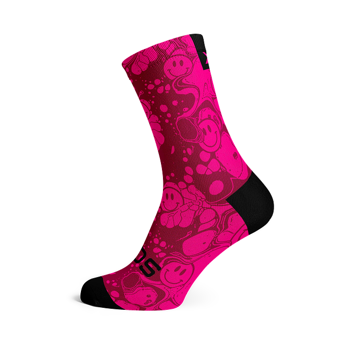 Sox Footwear Neon Slide Pink Unisex Multi Sport Socks (Print)