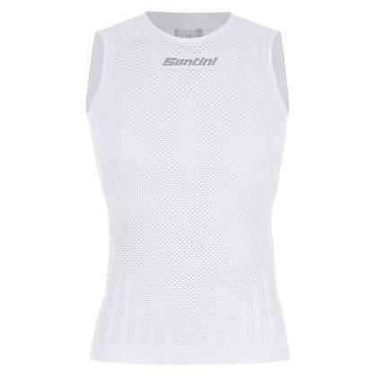 Santini Mesh Mens Cycling Baselayer (White)